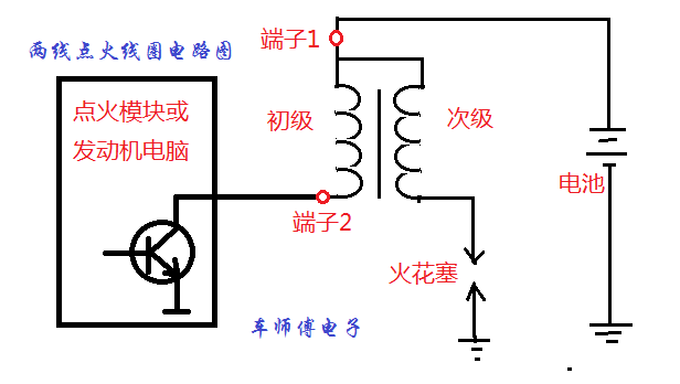 两线点火线圈原理图